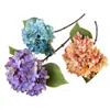 Flores de hortensia artificiales retro de otoño más vendidas transfronterizas, flores de seda de un solo tallo para bodas, hoteles y decoración del hogar, y para crear arreglos florales