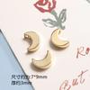 Colgante de luna perforado con baño de retención de color 14k18k, material para accesorios colgantes para aretes de joyería hecha a mano DIY