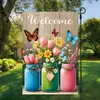 Bandeiras de Jardim de Verão Novas Transfronteiriças para Festas de Feriado, Decoração Fotográfica Externa para Pátio de Jardim, Bandeiras de Fundo