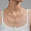 Collar de acero de titanio CD cadena de hueso de serpiente nariz de cerdo verano no se desvanece diseño de nicho joyería de acero inoxidable de alta gama mujeres