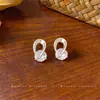Conjunto de Brincos com Pingente Oval de Zircônia Super Brilhante Moda para o Dia a Dia Temperamento Versátil Brincos Luxo Leve Sensação de Alto Padrão Acessórios de Brincos Venda por Atacado