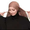 Gorro Integrado con Pañuelo Cruzado, Gorro Pañuelo, Gorro Envolvente de Color Sólido para Mujer, Gorro Transfronterizo Jdwj-31