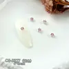 Acessórios Brilhantes de Zircônia para Nail Art em Dourado e Prata, Laço Luxuoso de Alta Qualidade Cravejado de Zircônia com Pingente de Pérola, Decoração de Diamante para Unhas
