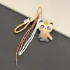 Ins coreano hecho a mano tela animal de dibujos animados colgante muñeca moda llavero decoración de bolso colgante de coche para mujeres