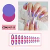 Puntas de Uñas Portátiles Cromadas con Acabado de Alta Gama, Pegatinas para Uñas Postizas con Gradiente Blanco Francés Nude Electroplateadas, Arte para Uñas con Forma de Almendra