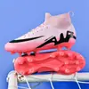 Zapatos de fútbol de caña alta para niños Ronaldo Messi15 para hombre adulto césped artificial tacos largos tacos rotos zapatos deportivos de entrenamiento transfronterizos