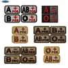 Patches Bordados para Uso Externo Tipo Sanguíneo A+ B+ AB+ O+ Patch com Velcro Mochila Insígnia Tática Patch de Tecido