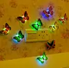 Pegatinas de pared de mariposa tridimensionales de una sola capa LED mariposa luminosa luz nocturna luminosa lámpara de noche escena navideña venta al por mayor