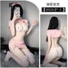 Gato Leche Glotón Lindo Uniforme de Enfermera Ropa Interior Sexy para Mujer Libre de Pasión Cama Coqueteo Tentación Pecho Pequeño Traje Sexy