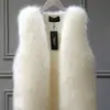 Nuevo chaleco de imitación de visón de otoño e invierno para estudiantes, abrigo de piel estilo coreano, chaleco de piel de zorro para mujer, chaleco peludo engrosado