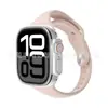 Adequado para Apple iWatch S11, pulseira fina de silicone para relógio com fivela, trama sarjada, pulseira Apple Watch