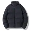 Casaco de inverno masculino de algodão, estilo Hong Kong, gola alta, espessado, corte solto, estilo coreano, moderno, simples, inspirado na juventude, jaqueta puffer