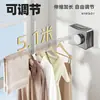 Varal Invisível Personalizado para Interior Sem Furos Varanda Invisível Retrátil Artefato para Secar Roupas Banheiro Suporte para Secar Roupas Fio de Aço