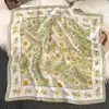 Bufanda de seda de estilo nuevo para mujer, estilo coreano, combinable con todo, estilo Sense 70, con protección para el cuello, estilo retro, para primavera y otoño.