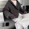 Jaqueta Suéter Cardigan Tricotado Estilo Americano para Homens, Nova Coleção Primavera e Outono Vintage Preguiçoso Tendência Marca Versátil Cor Sólida Suéter com Zíper