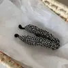 Presilha Banana Plissada Xadrez Estilo Coreano para Rabo de Cavalo Alto Tamanho Grande para Cabelos Grossos Grampo Vertical Pente de Cabelo para Nuca Feminina