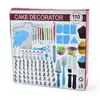 Conjunto de Boleira Giratória para Bolo, Bicos de Confeitar, Sacos de Confeitar, Espátula Plástica para Creme, Cortador de Bolo, Forminhas de Cupcake, Conjunto de Confeitaria