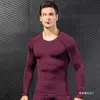 Camiseta de Entrenamiento para Correr y Fitness Ajustada para Hombre Amazon Elástica de Secado Rápido Manga Larga 1E18