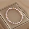 Pulsera Minimalista Francesa con Perlas Naturales 2026 Lujo Joven Nicho Exquisita Pulsera Apilable Joyería de Mano Versátil