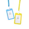 Porta credencial de trabajo transparente de doble cara, Porta tarjeta de autobús estudiantil de plástico, Credencial de identificación para exposiciones de empleados, Ventas directas de fábrica