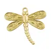 Acero Inoxidable 304 Colgante de Libélula Transfronterizo Europeo y Americano Chapado en Oro de 18 Quilates Accesorios Colgante Personalizado de Insecto Collar Pulsera Joyería