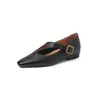 Zapatos Mary Jane antideslizantes de piel de oveja con aumento interno de altura, otoño 2026, tacón medio, puntera cuadrada, hebilla de cuero genuino, zapatos de una sola pieza para mujer