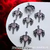 Accesorios de Estilo Oscuro Estilo Europeo y Americano Mariposa Negra Pistola Cruz de Rosa Colgante Pulsera de Cuentas DIY Collar