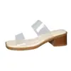 Sandalias de mujer transfronterizas europeas y americanas para el verano de 2026, zapatillas sin cordones de punta abierta para uso en exteriores, venta al por mayor en tallas grandes