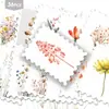 36 Adesivos de Carimbo Florais em Aquarela, Folhas de Eucalipto Estilo Floresta, Diário de Mala, Adesivos Decorativos Guka Atacado