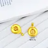 Pingente de Fortuna Auspiciosa Simulação Ouro Liga de Cobre Design de Nicho Acessório de Corrente para Suéter para Mulheres