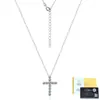 Collar Colgante de Plata S925 con Moissanita Joyería de Plata de Moda Lujo Accesible Gama Alta Cadena para Clavícula de 1.1 Quilates