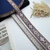 Fita Jacquard de Poliéster Estilo Étnico Retrô Renda Diamante Estilo Boêmio Acessórios de Decoração para Roupas Almofadas