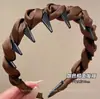 Faixa de Cabelo Ondulada de Cano Alto para Mulheres 2026 Novo Modelo Presilha de Cabelo Dentada Antiderrapante para Uso Diário Faixa de Cabelo Headband Acessório de Cabelo