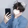 Horquilla con orejas de perro lechero, pequeña y adorable, estilo japonés, con orejas de gato y zorro, accesorios para el cabello de gato a la moda para hombre.
