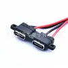 Enchufe de carga dual Type-C de 2 pines con certificación CE y orificio para tornillo para fijación, utilizado para reparar y reemplazar el enchufe trasero de dispositivos antiguos