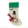 Navidad Nuevo Lino Papá Noel Muñeco de Nieve Reno Calcetines Atmósfera Navideña Colgante Chimenea Calcetines Navideños