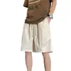 Shorts Simples de Verão Masculinos Soltos Confortáveis Respiráveis Frescos Moda Masculina Tendência Estilo Japonês Juvenil Shorts Cinco Pontos