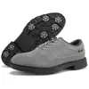 Sapatos de Golfe Antiderrapantes Profissionais, Tamanho Grande 39-49, Travas Fixas, Sapatos de Treinamento de Golfe Confortáveis para Homens, Preto e Branco