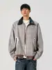 Chaqueta Oversize de Patrón Pied de Poule para Hombres y Mujeres, Nuevo Estilo Primavera y Otoño 2026, Chaqueta Suelta Casual con Retazos y Cuello Revatible para Adolescentes