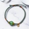 Natural Hotan Jasper Cordão de Mão Tecido à Mão Original DIY Pulseira de Jaspe Simples Combina com Tudo Masculino e Feminino