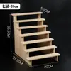 Estante de Exhibición de Madera Maciza Pura Estante de Almacenamiento de Escritorio Moderno Hecho a Mano Especial Caja Sorpresa Muñeca Planta Verde Suculenta Estante Escalera
