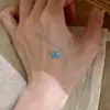 Collar de acero y titanio con letra H para mujer, elegante, combinable con todo, cadena para clavícula, accesorios para celebridades cibernéticas.