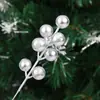 Navidad Fruta Roja Bayas Rojas Artificiales Decoración Navideña Espuma de Acacia Rama de Fruta Roja Fruta Roja Nuevos Accesorios para Guirnalda