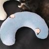 Almohada para Mascota Felpa Elástica en Forma de U Almohada para Perro Colchoneta para Dormir Sueño Profundo Suave Cómoda Gorro para Gato