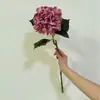 Flor de Hortênsia Artificial 3D de Haste Única com Toque de Luxo para Decoração de Casa Sala de Estar Arco de Casamento Flor Falsa Atacado Transfronteiriço