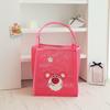 Bolsa de playa impermeable de dibujos animados para natación, fitness, gran capacidad, bolsa de almacenamiento, bolso de mano casual de moda, portátil, de malla, transparente