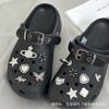 Flor de zapato Crocs DIY Desmontable de una pieza Accesorios Diamante Brillante Plata de alta gama Decoración de flor de zapato Adecuado para hebillas