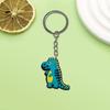 Chaveiro criativo série dinossauro Xiyin mochila escolar chaveiro criativo pingente de carro PVC borracha macia decoração faça você mesmo