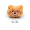 Broche Nova Boneca Urso Pelúcia Urso Corado DIY Pino Desenho Animado Estilo Estudante Acessórios Cabeça de Boneca Fofa