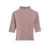 Leve maduro elegante estilo meia-alta gola meia manga top feminino verão novo dobrado pequeno gola alta slim-fit slim-fit exterior vestir camiseta